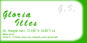 gloria illes business card